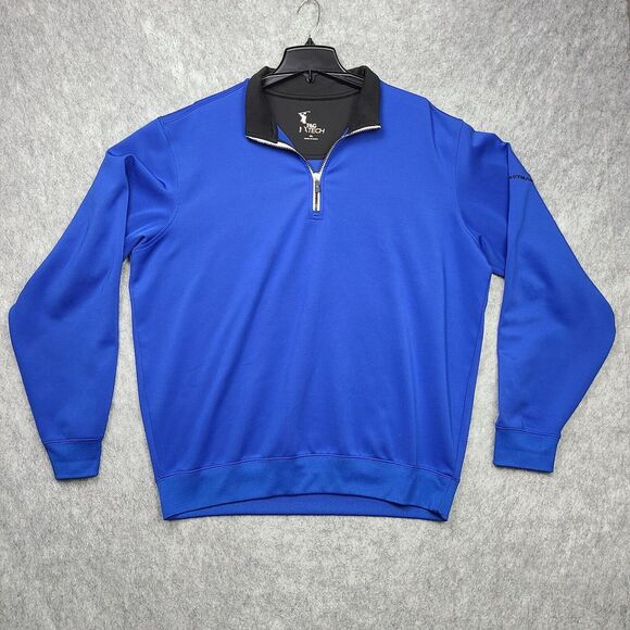 Fairway Green F&G Tech Men's 1/4 Zip Golf Pullover‎ Size XL Blue Long Sleeve - Picture 1 of 12